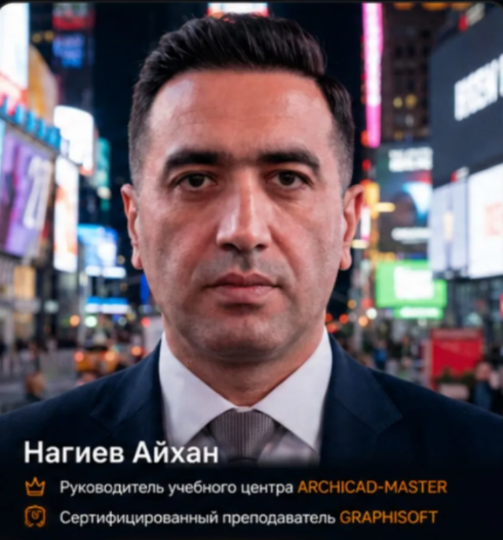 Нагиев Айхан — руководитель учебного центра ARCHICAD-MASTER и сертифицированный преподаватель GRAPHISOFT